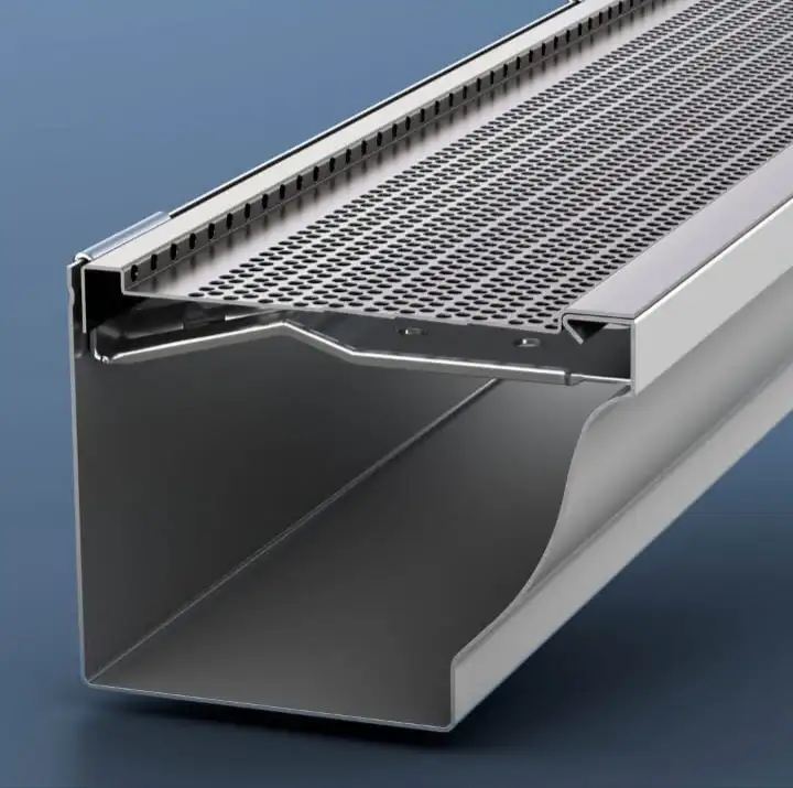 Placeholder image of seamless K-style gutters installed on a home
