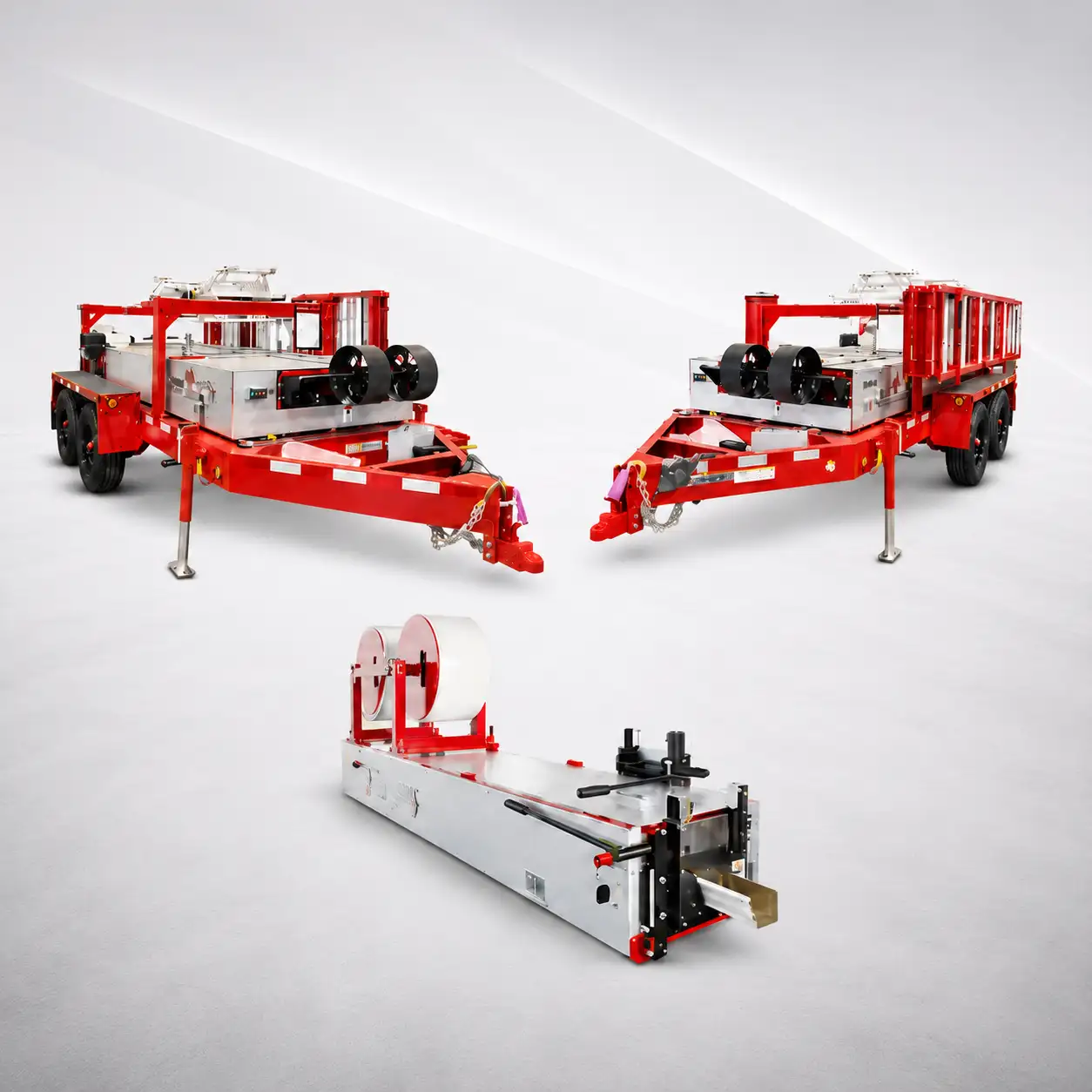 Placeholder image of a seamless gutter roll-forming machine on a jobsite trailer